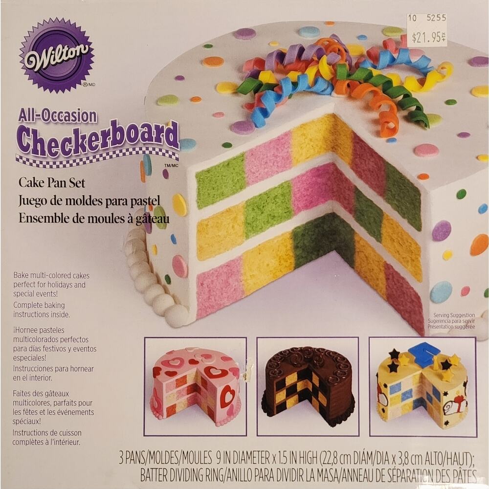 NWT Wilton All-Occasion Checkerboard Cake Pan Set